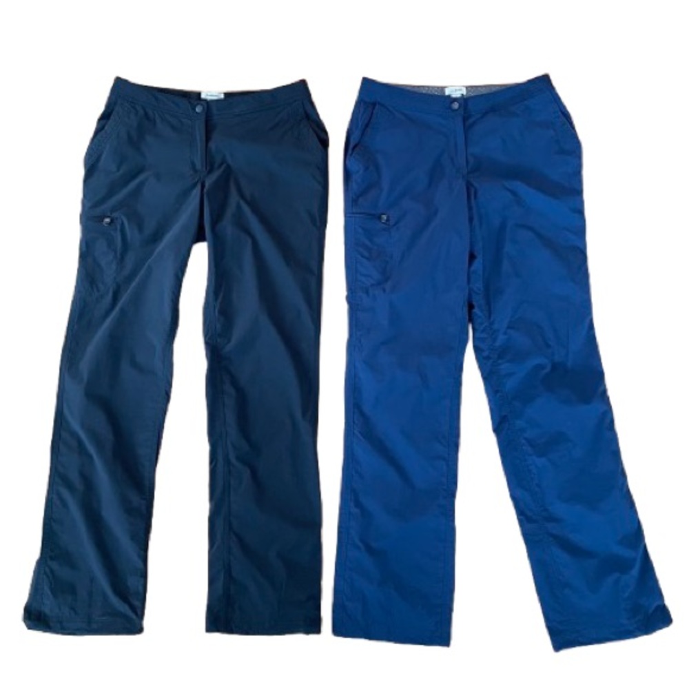 Two Pairs of L.L.Bean Women’s Trail Hiking Pants Nylon Black & Navy Size 6 M/T